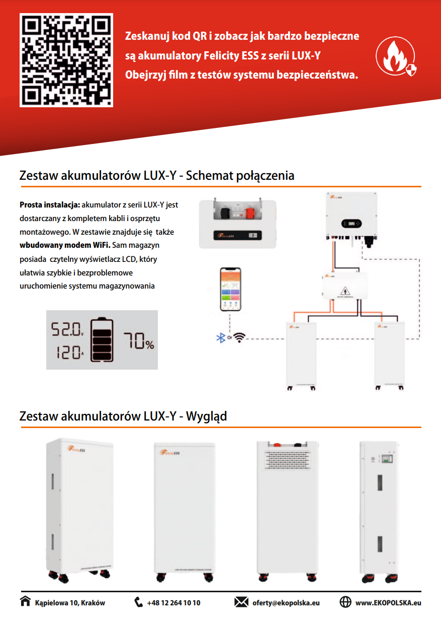 Magazyn Energii FelicityESS Schemat połączenia oraz wygląd magazynów energii